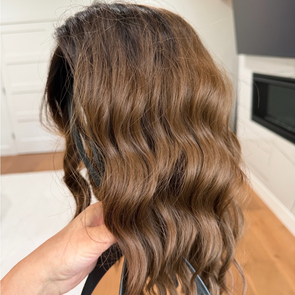 Natural Wavy Hairpiece in Warm Brown - Women's Extension